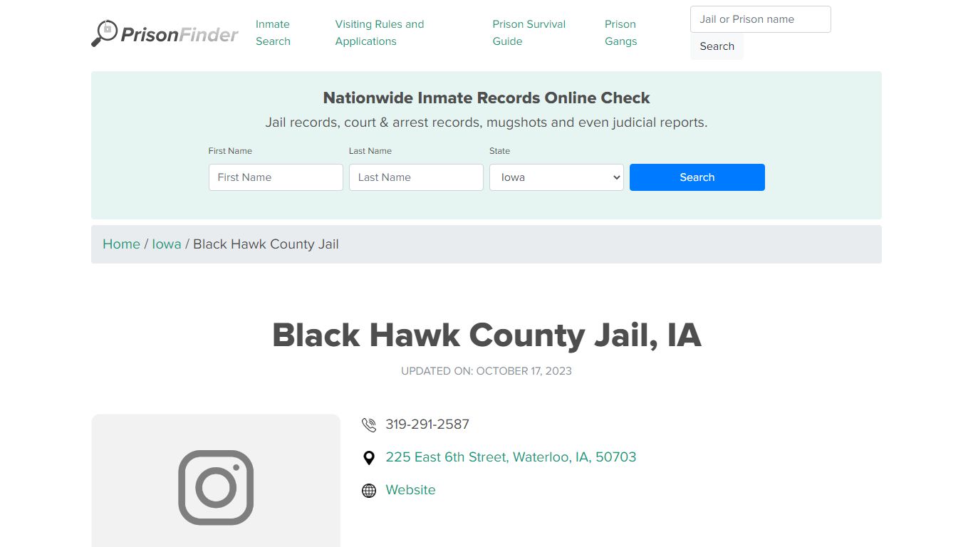 Black Hawk County Jail, IA Inmate Search, Mugshots, Visitation, Phone ...